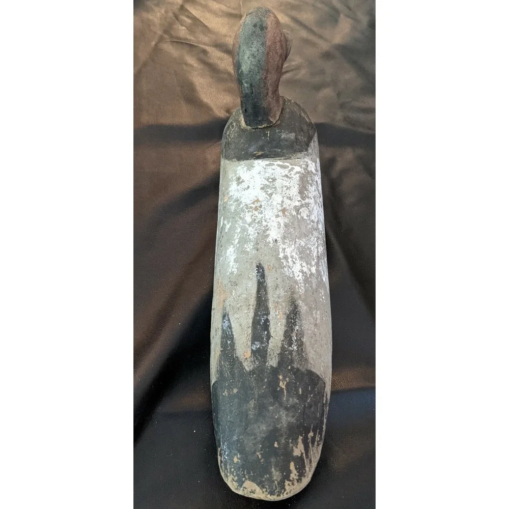 Vintage Duck Decoy Folk Art Rustic Fence Post Northern Bay Primitive 15 Inch